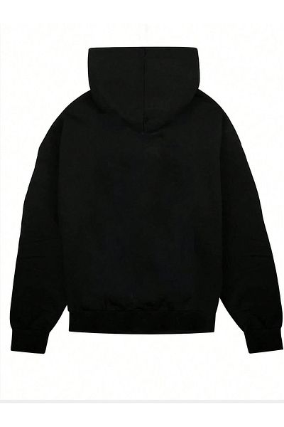 OVER HEAD Men's Black They Not Like Us Printed 3 Thread Oversize Hoodie Sweatshirt