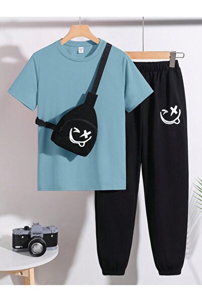 hilon Summer Kids Girls And Boys Cute And Cool Casual 2 Pcs T-Shirt And Bottoms