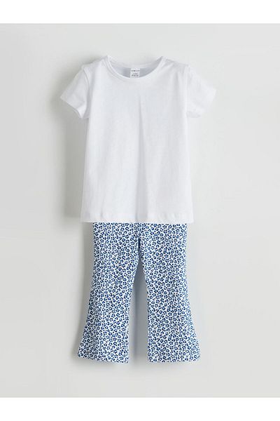 LC Waikiki Floral Girl's Leggings and T-Shirt 2 Pcs