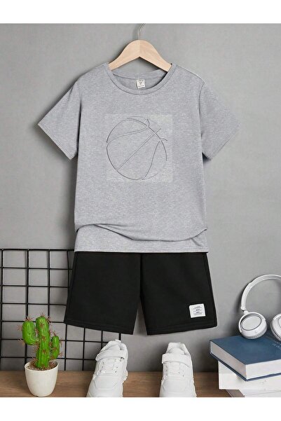 hilon Summer Kids Girls And Boys Cute And Cool Casual 2 Pcs T-Shirt And Bottoms