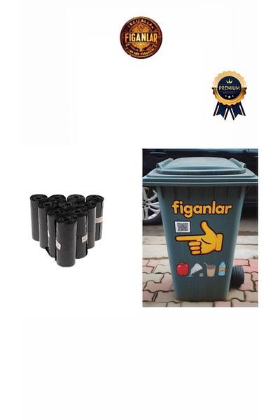 FİGANLAR 120X150 800 Gr Container Garbage Bag Industrial 10^' Roll 10 Pack 100 Pieces
