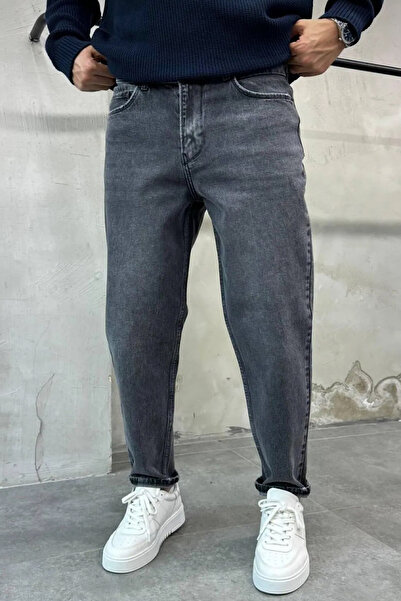 BDRMAN Boyfriend Siyah Antrasit Renk Kot Pantolon