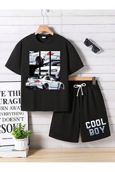 hilon Summer Kids Girls And Boys Cute And Cool Casual 2 Pcs T-Shirt And Bottoms