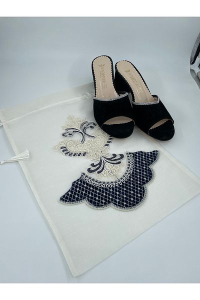 Lurji Dowry Bundle Elegant Guipure Detailed Alaçatı Shoe Bag Stylish and Natural Protection for Shoe Laundry