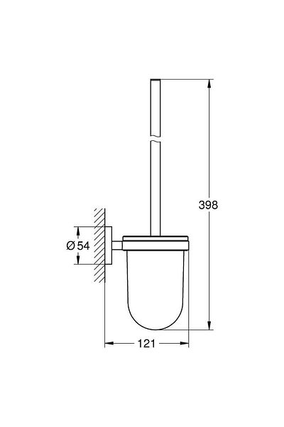 Grohe أساسيات فرشاة المرحاض باللون الأسود غير اللامع 1024682430