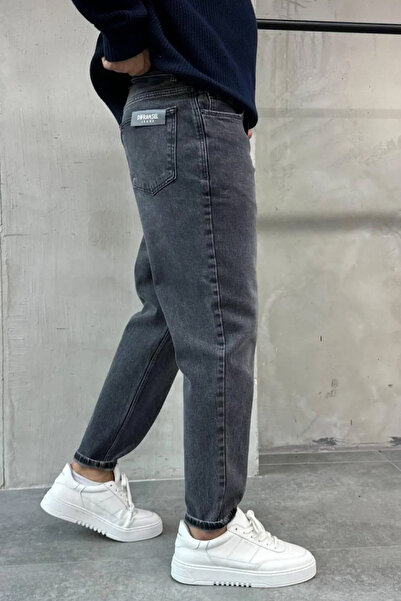 BDRMAN Boyfriend Siyah Antrasit Renk Kot Pantolon