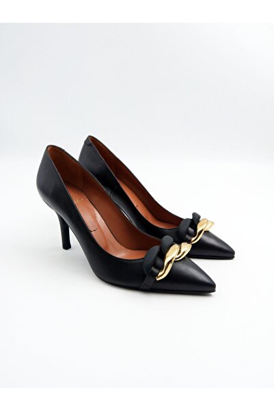 Tenau حذاء نسائي أسود من الجلد الطبيعي