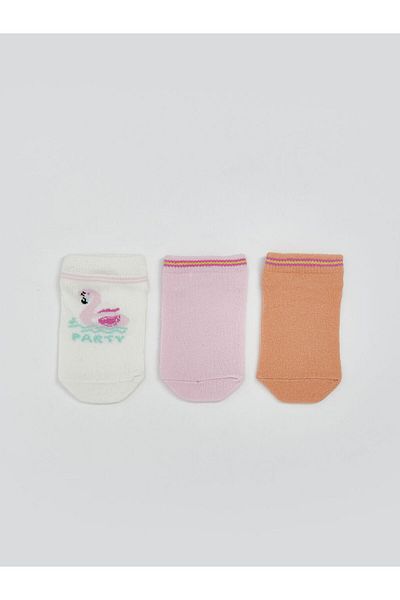 LC Waikiki Lcw Eco Printed Girl's Booties Socks 3-Pack