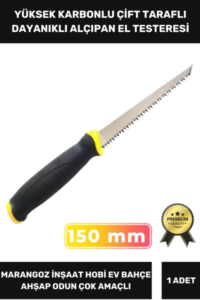 Genel Markalar Özel Üretim Dayanıklı Ergonomik Tutuş 150 mm Yüksek Karbonlu Çelik Çift Taraflı Alçıpan Testere