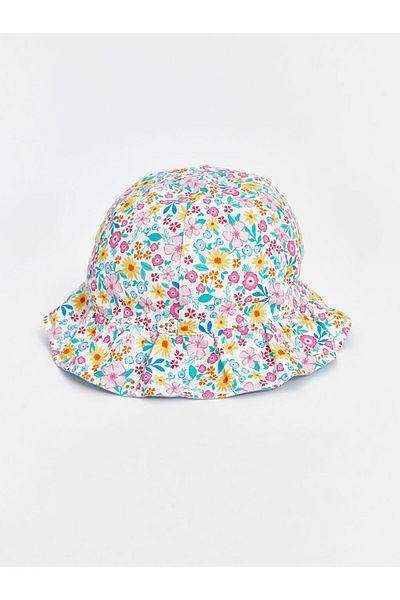 LC Waikiki Lcw Baby Flower Printed Baby Girl Bucket Hat