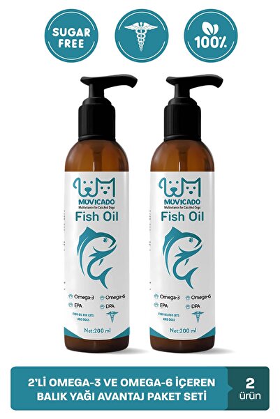 muvicado Kedi Ve Köpekler Için Omega 3 -6 Balık Yağı Bağışıklık Sistemi Deste...