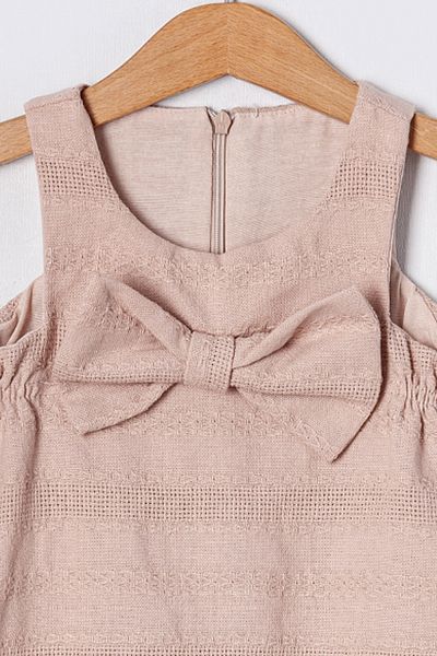 Bebüş Thick Strap Bow Detailed 6 Piece under Arm Elastic Powder Baby Dress 15716