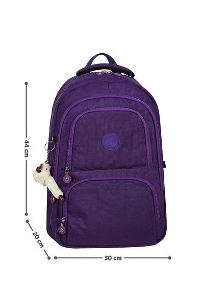 Kingston Hill Crinkle Fabric Lightweight Backpack - Suitable for School/Daily Use, Waterproof, Multi-Compartment