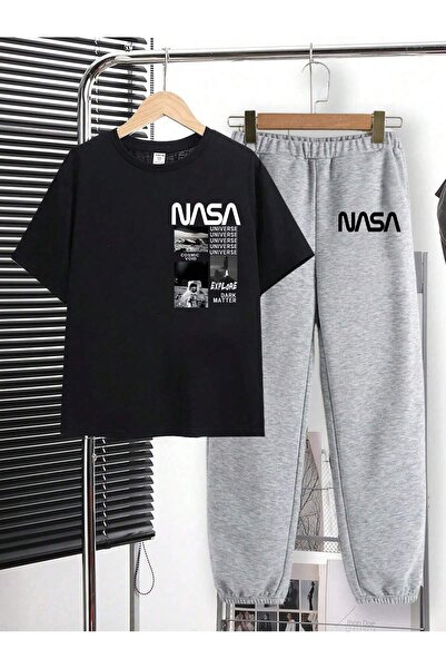 hilon Summer Kids Girls And Boys Cute And Cool Casual 2 Pcs T-Shirt And Bottoms