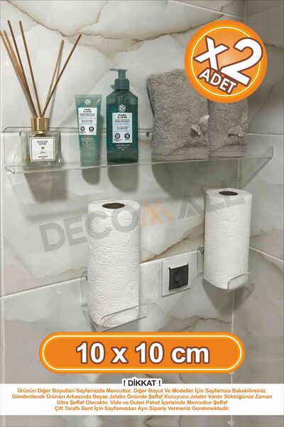 senavia farkınızı yansıtın SS x2 Adet 10 x 10 cm Pleksi Hayalet Raf Duvar Ban...