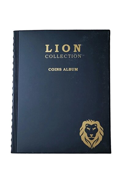 DS Koleksiyon Lion Marka 200 Gözlü, 10 Sayfalı, Kapamalı Paralar Için Madeni ...