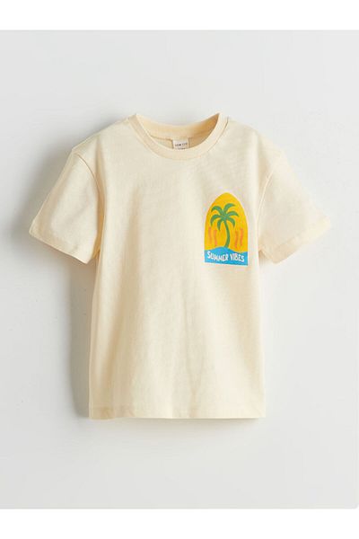 LC Waikiki Νέα σεζόν Crew Neck Printed Boy's Tisort - S5JL32Z1