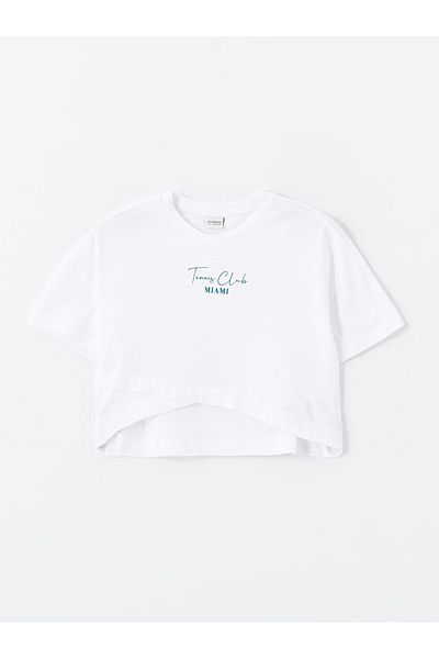 LC Waikiki Tricou pentru fete cu gât crew de sezon nou - S4OR49Z4