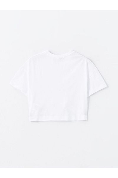 LC Waikiki Tricou pentru fete cu gât crew de sezon nou - S4OR49Z4