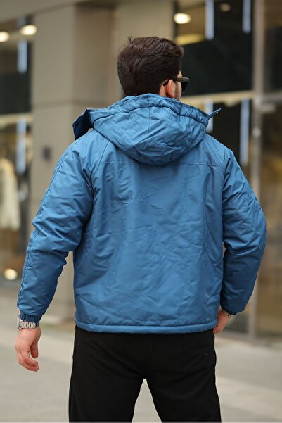 ABİLLİTA Чоловіча водонепроникна та вітрозахисна куртка з капюшоном, що відстібається