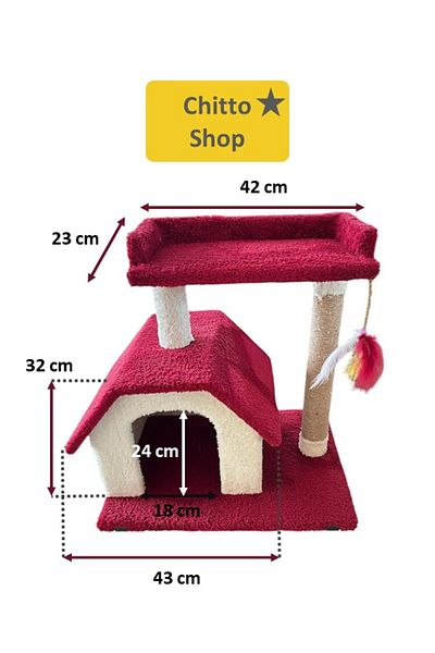 KRT Chitto Cat House and Scratching Post – 2-Tier Comfort Playpen 🏡 🐾