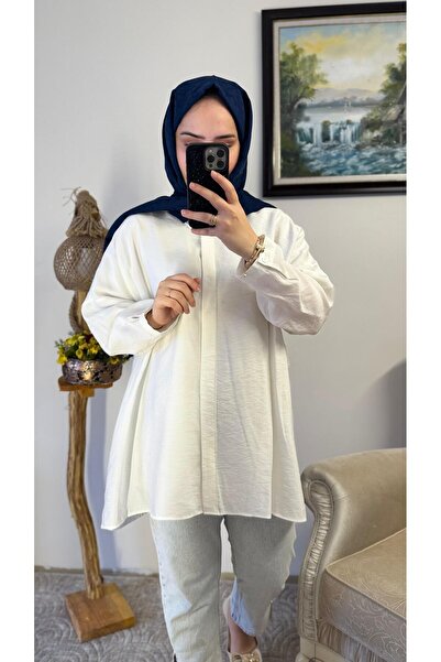 Nuss 3001 Χαλαρό Καλοκαιρινό Πουκάμισο Κρεμ Φράουλα Ύφασμα Καλοκαιρινό Άνετη ...