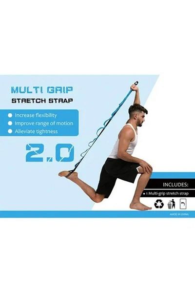 Generic حزام يوغا قابل للتمدد مع 10 حلقات