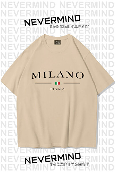 NEVERMIND Μπλουζάκι Unisex Printed Oversize 100% βαμβάκι