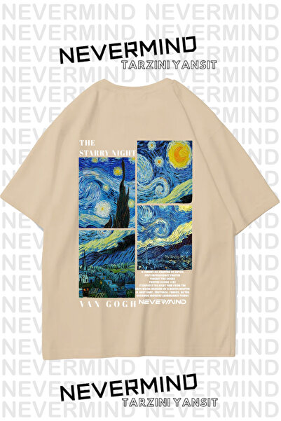 NEVERMIND Унисекс тениска с принт Van Gogh