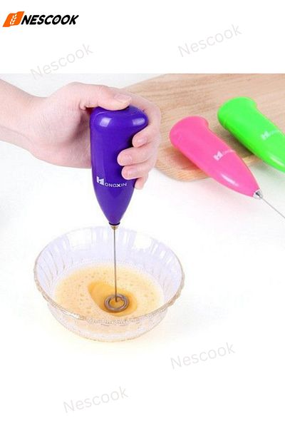 nescook Milk Frother - Cappuccino Whisk Mixer, Stainless Steel & Blends