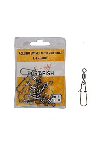 Genel Markalar Portfish Bl-3006 Yuvarlak Kancalı Fırdöndü No:6