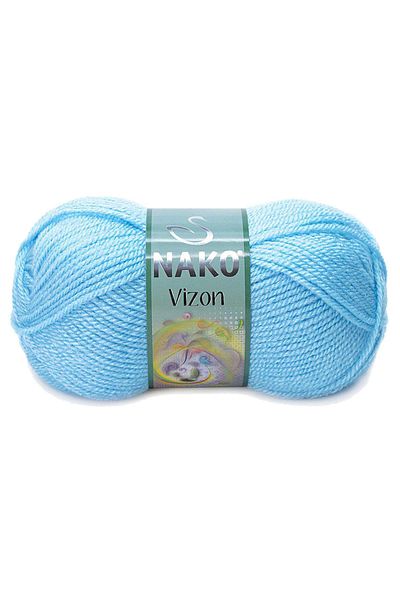 NAKO 5 Pieces Mink Premium Acrylic Hand Knitting Yarn Wool Color No:214 Horizon Blue