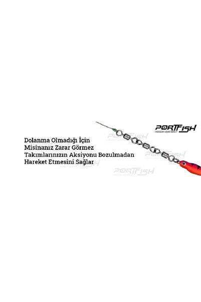 STANDART Portfish Bl-1019 Zincir Fırdöndü (3 Lü) No:12