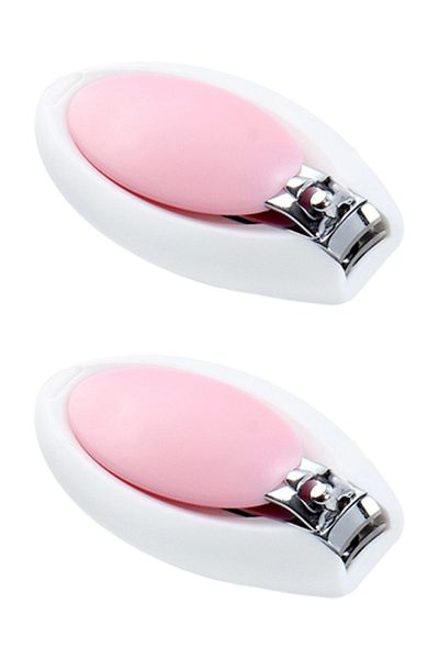 LUQU BABY Luqu Nail Clipper Egg Shape-Pink-Pack of 2