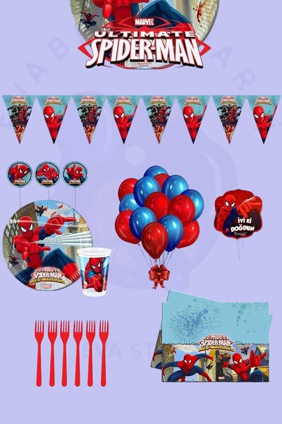 Evabrite Set de consumabile pentru petrecerea de aniversare Spider-man pentru...