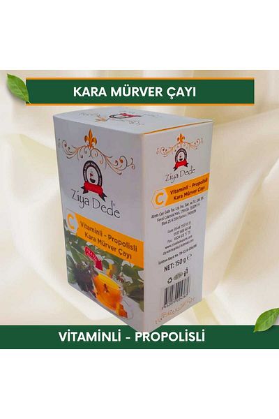 Ziyadede Ziya Dede Black Elderberry Tea with Vitamin and Propolis 150 gr