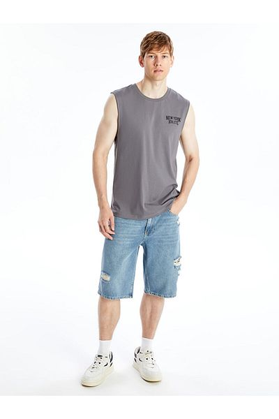 LC Waikiki New Season Crew Neck Printed Men's Sleeveless T-Shirt - S4Di48Z8