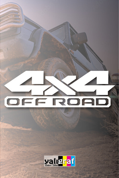 Yalıgraf Reklam Tabela 4x4 Off Road Jeep Araba ATV Sticker Yapıştırma Model2 20x6,5 cm