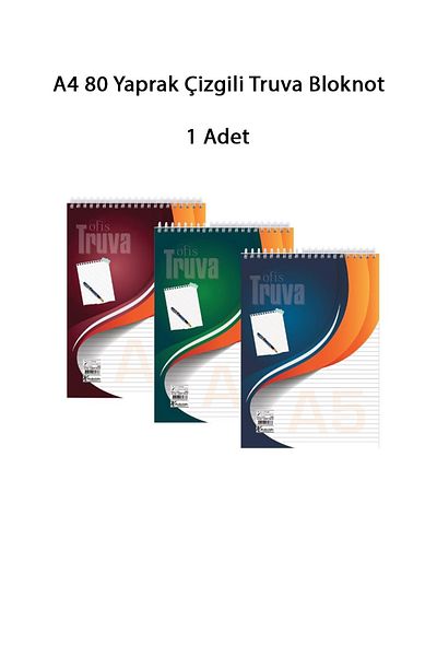 Alray A4 80 ورقة مخططة تروفا مذكرة الوسادة