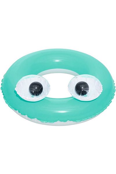 BESTWAY 61 cm Big Eyed Bagel - Big Eyes Bagel - Sea and Pool Ring with Inflatable Eyes