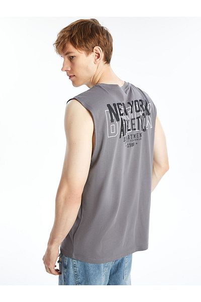 LC Waikiki New Season Crew Neck Printed Men's Sleeveless T-Shirt - S4Di48Z8