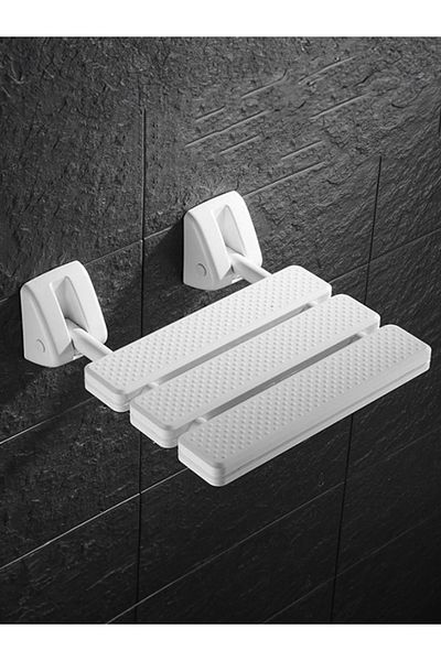 Wowa White Folding Bath Seat 120kg Capacity 33x30cm
