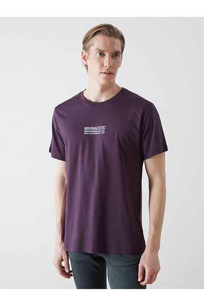 LC Waikiki New Season Crew Neck Short Sleeve Printed Combed Cotton Men's T-Shirt - S5Ku01Z8