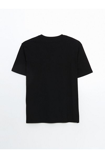 LC Waikiki New Season Crew Neck εμπριμέ χτενισμένο βαμβακερό ανδρικό Tisort - S5JI66Z8