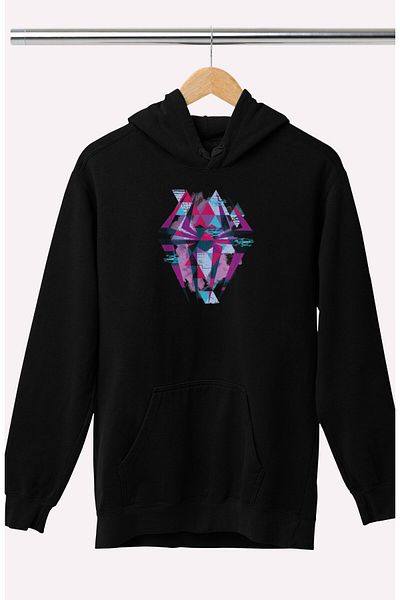Fuddy Moda Унисекс суичър с качулка и капачка на гърба Spider Gwen, тема „Спайдър Вселенна“