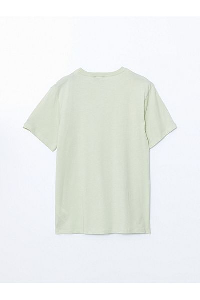 LC Waikiki New Season Crew Neck Κοντό μανίκι εμπριμέ χτενισμένο βαμβακερό ανδρικό Tisort - S5KU14Z8