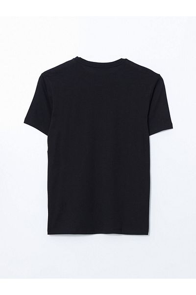 LC Waikiki Ανδρικό μπλουζάκι LCW Crew με κοντό μανίκι με εμπριμέ χτενισμένο βαμβάκι