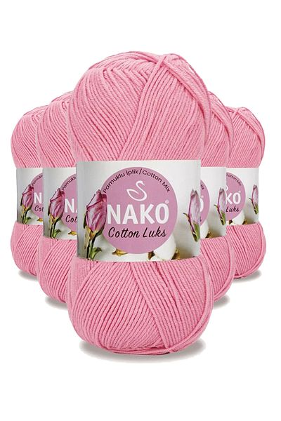 NAKO Alray 5 Pieces Cotton Luxury Vest Tunic Sweater Blouse Cardigan Yarn Wool Pink 97549