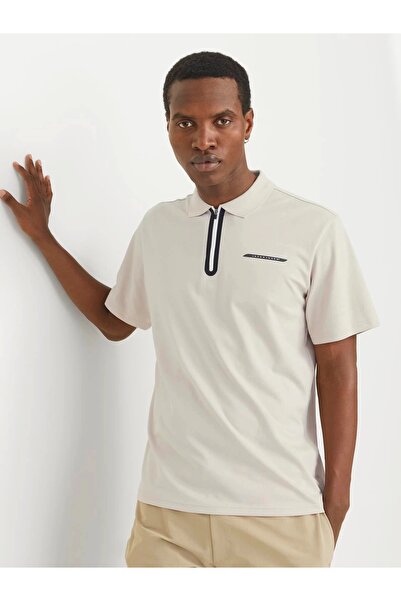 Jack & Jones Jack&jones 12273127 Men's Tshirt with Collar - Beige