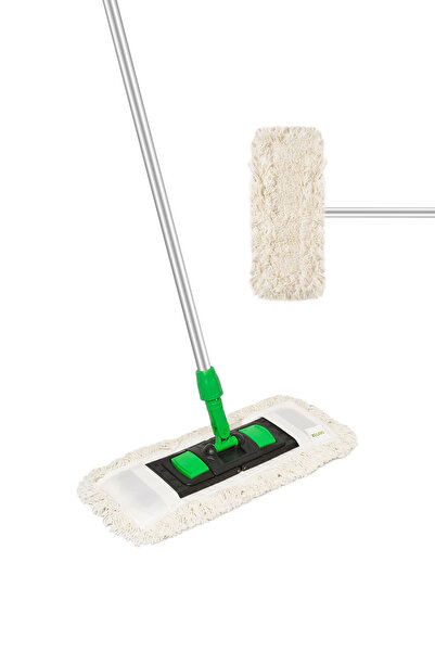 SENAX 50 Cm Zincir Dikişli Nemli Mop – Orta Kalite, Püsküllü Mop Bezi, Pamuk-...
